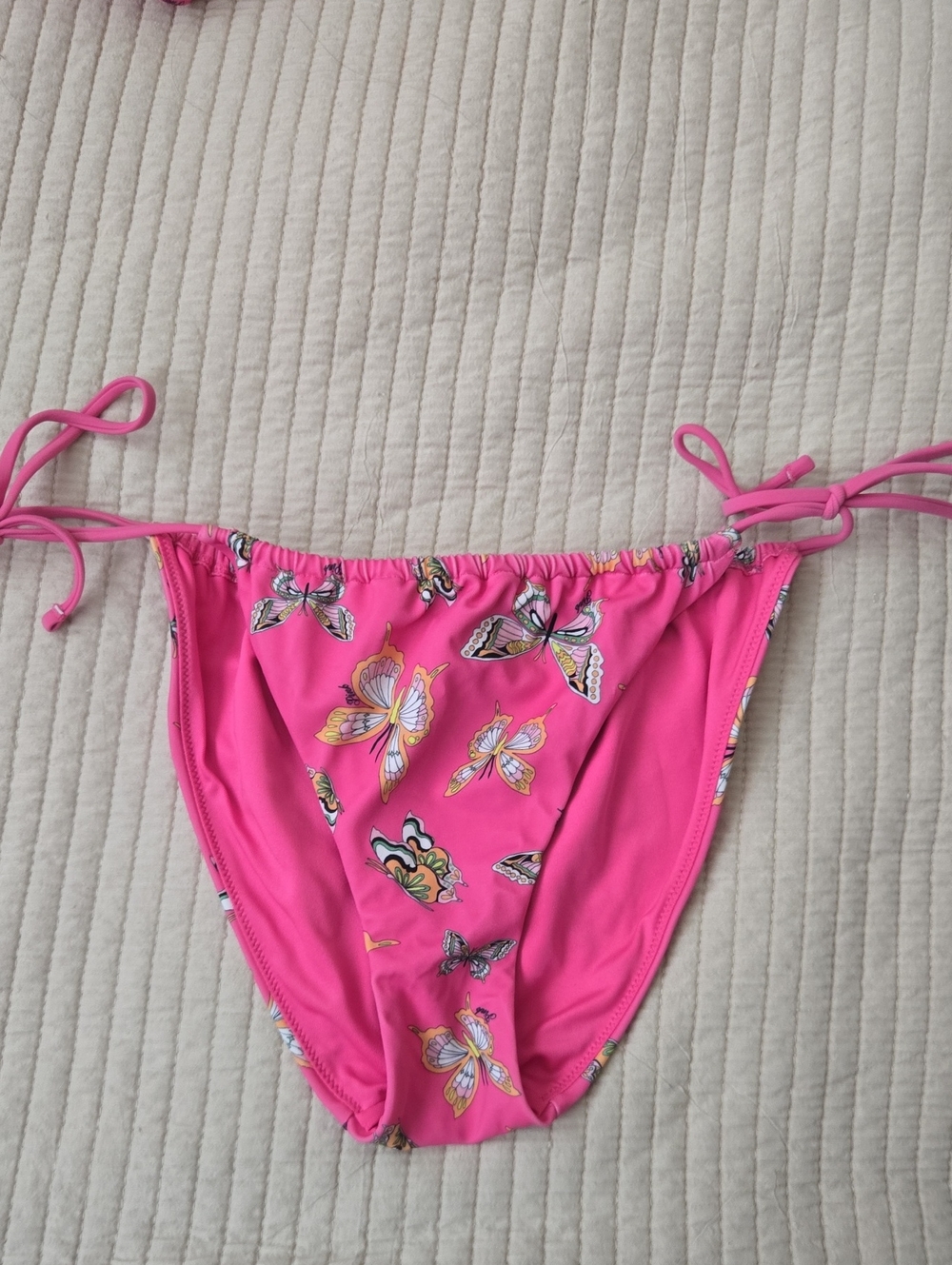 NWOT PINK Victoria's Secret Bright Pink Swim Bottom